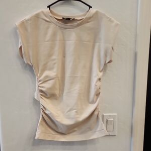 Forever 21 Cream Short Sleeve Top